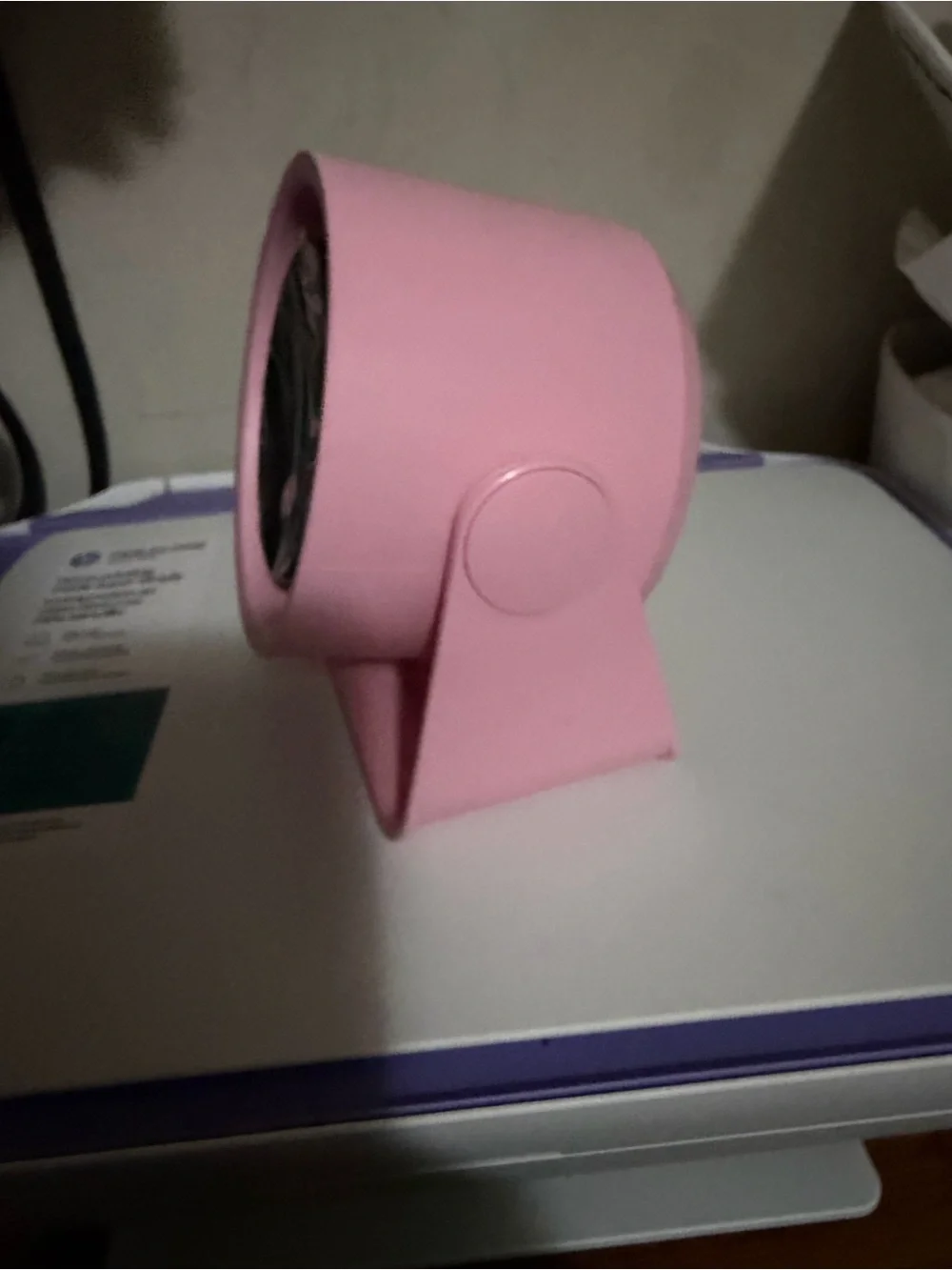 Pink Portable Phone Fan Charger Stand
